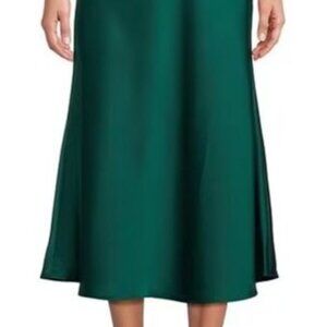 Antonio Melani Satin Midi Skirt in Forest (US14)